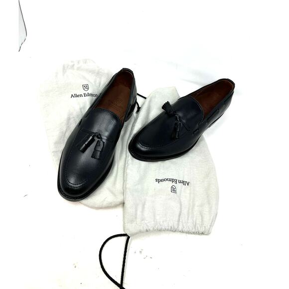 Allen Edmonds Men's Black Grayson Tassel Loafer Shoes size 9 - Picture 6 of 16